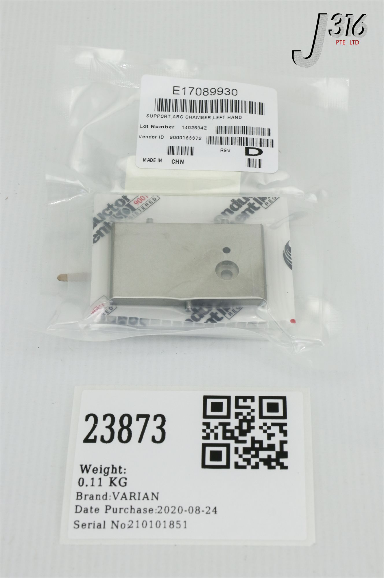 ユーg 23873 VARIAN SUPPORT, ARC CHAMBER, LEFT HAND (NEW) E17089930 | eBay